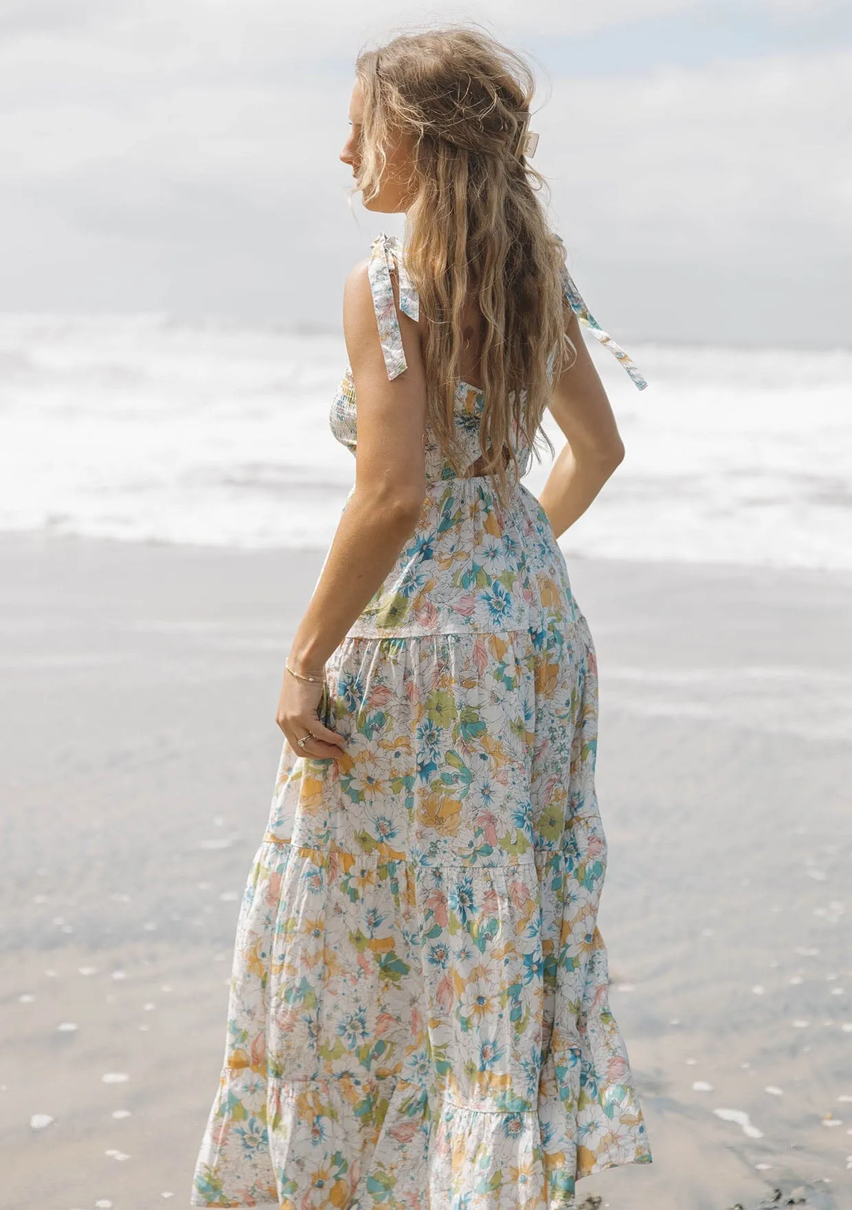 Morning Meadow Smocked Maxi Dress sold by lovestitch product image thumbnail 3
