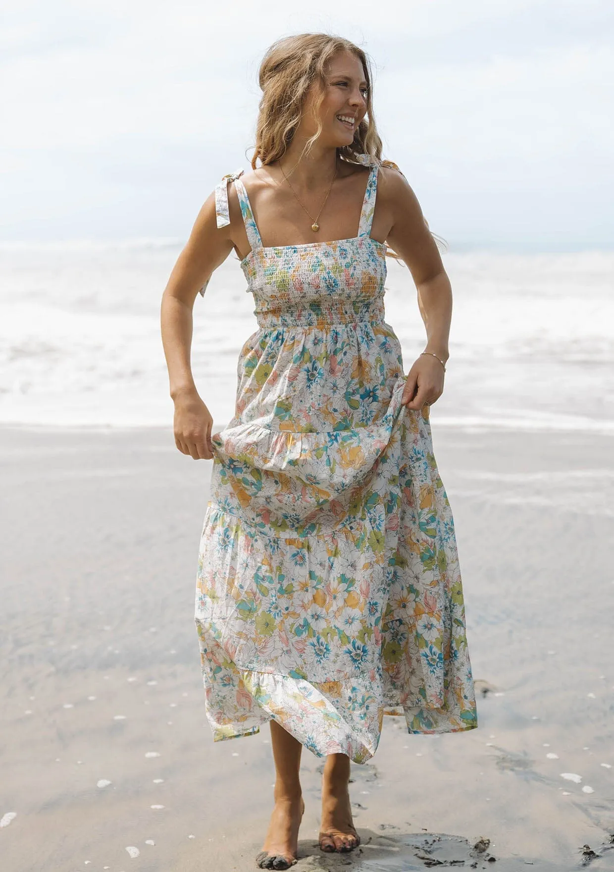 Morning Meadow Smocked Maxi Dress sold by lovestitch product image thumbnail 2