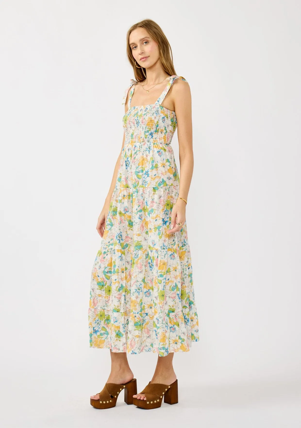 Morning Meadow Smocked Maxi Dress sold by lovestitch product image thumbnail 5