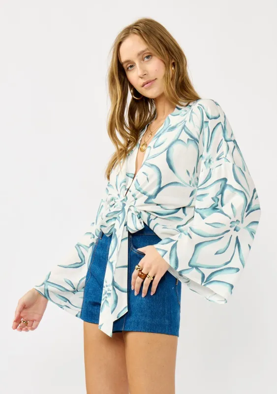 Hidden Island Tie Front Top sold by lovestitch