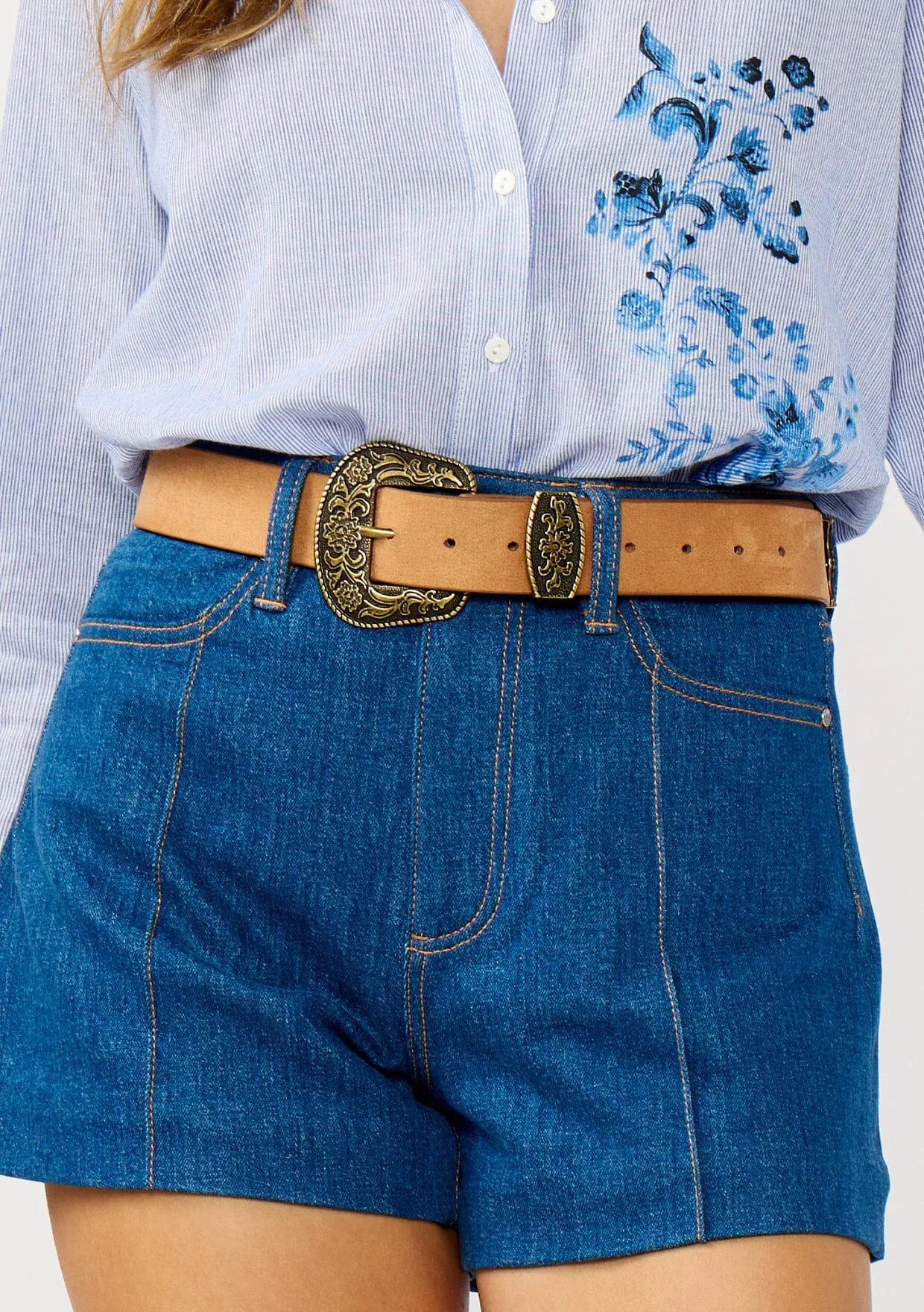 Leto Accessories Antique Buckle Belt sold by lovestitch