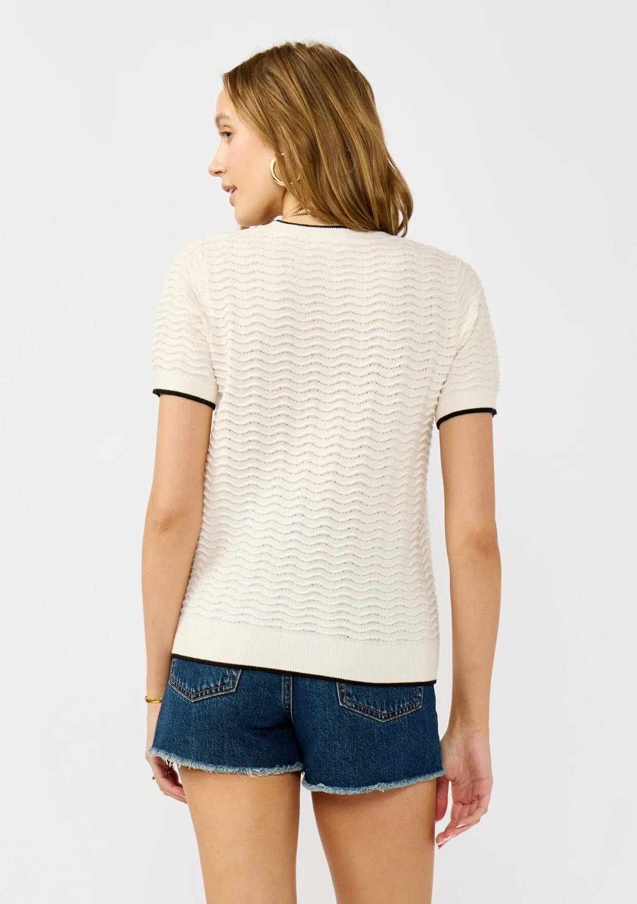 Ciela Pointelle Knit Top sold by lovestitch product image thumbnail 3