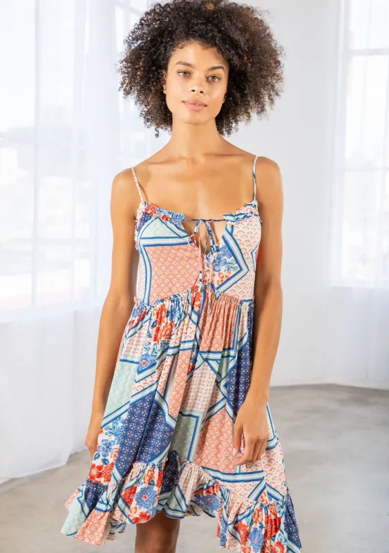 Say Anything Patchwork Mini Dress sold by lovestitch