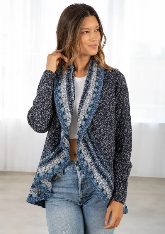 Micki Melange Knit Cardigan sold by lovestitch