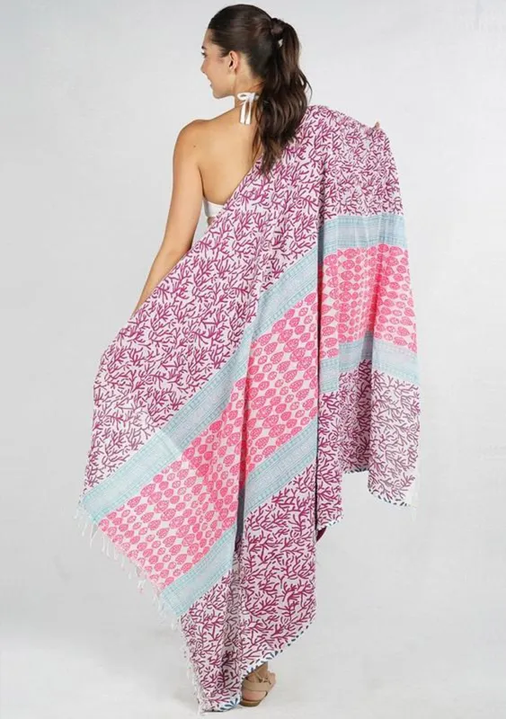 Botanical Breeze Beach Towel sold by lovestitch