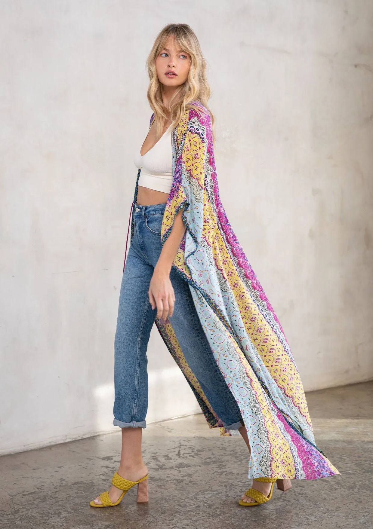 Take me to Coachella Paisley Maxi Kimono sold by lovestitch product image thumbnail 5