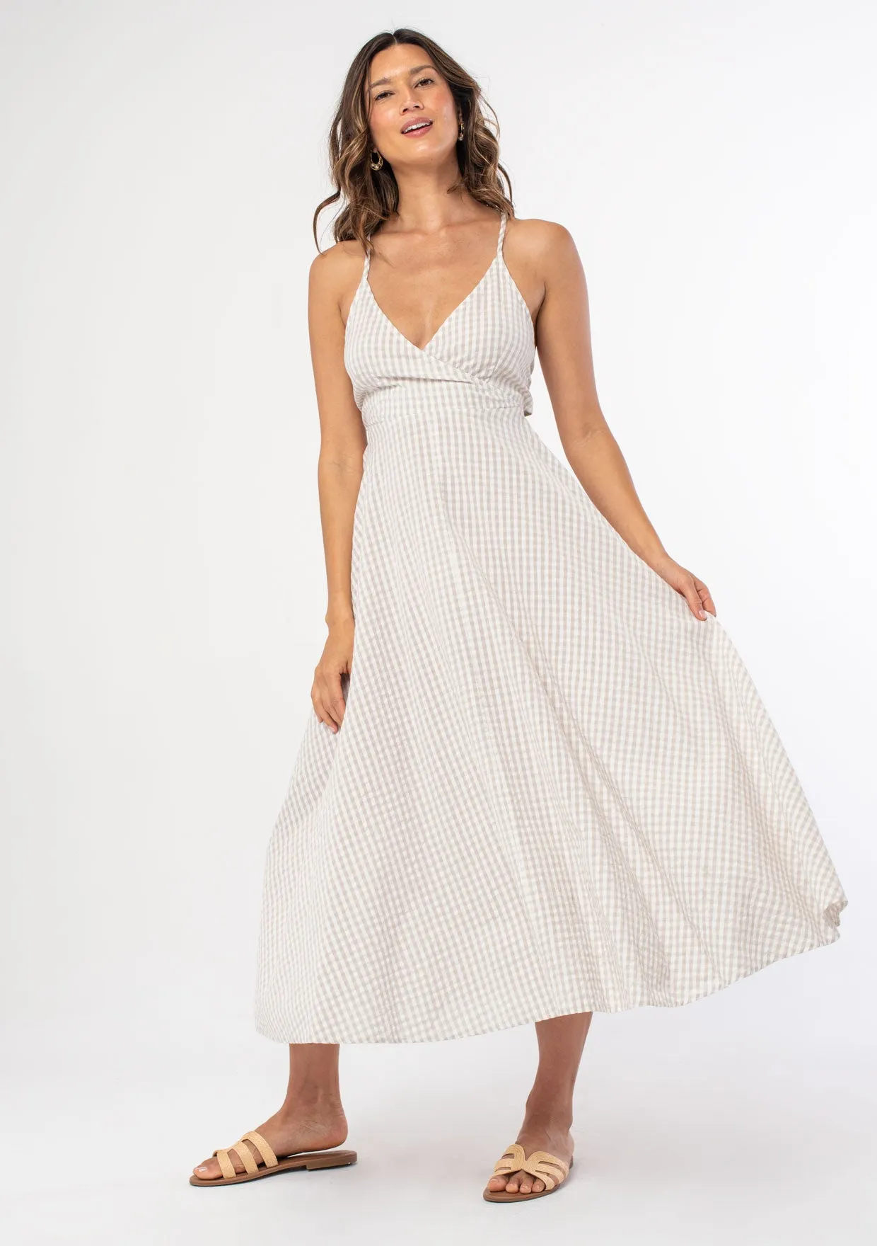 Seaside Gingham Midi Dress sold by lovestitch