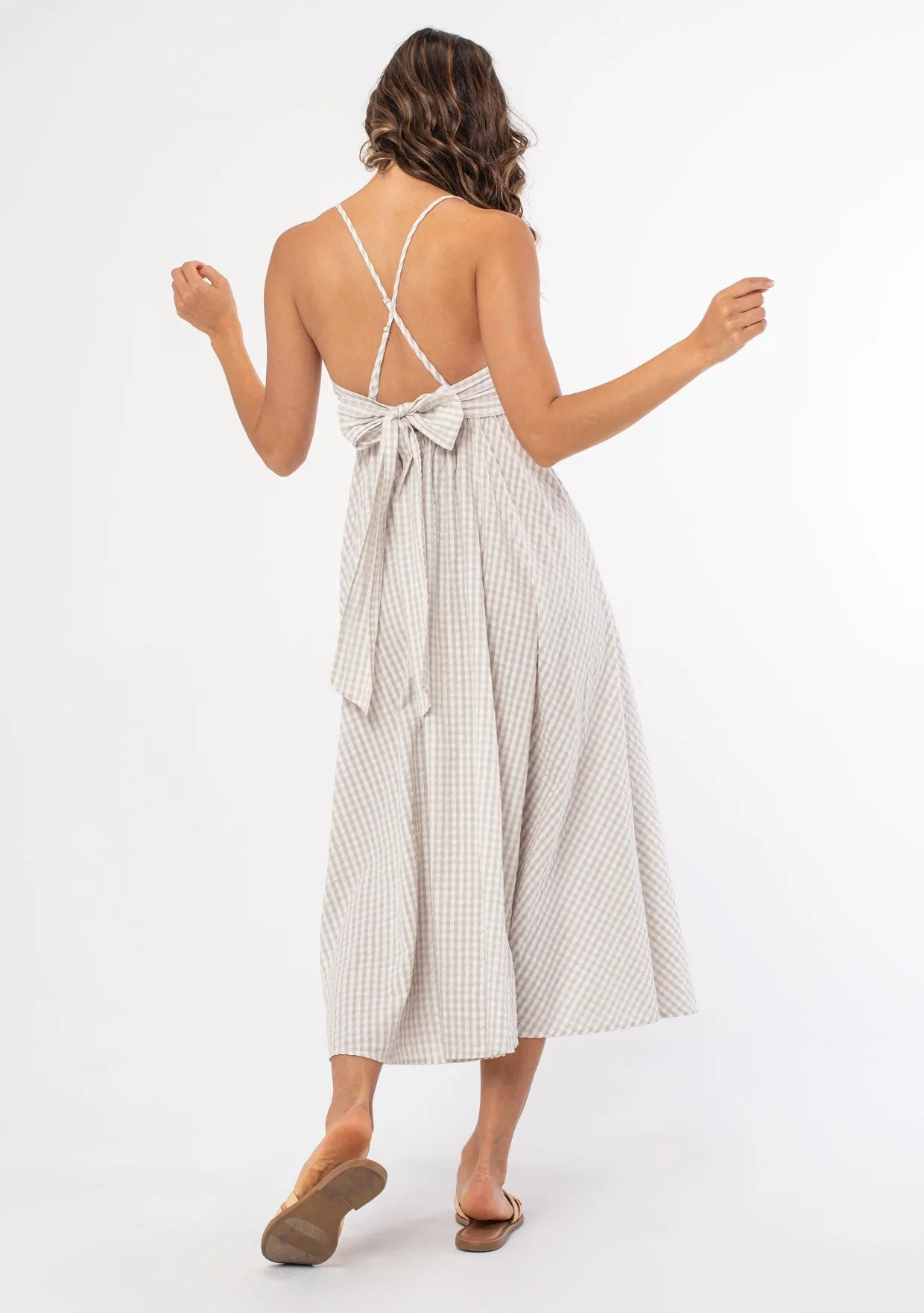 Seaside Gingham Midi Dress sold by lovestitch product image thumbnail 2