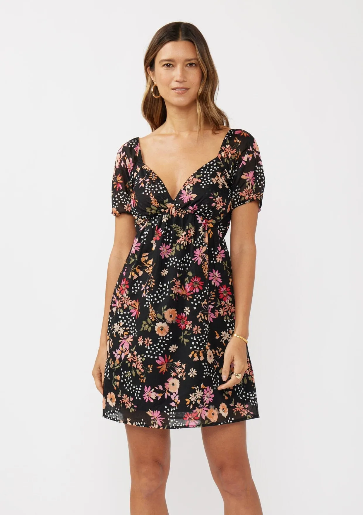 Garden Affair Puff Sleeve Mini Dress sold by lovestitch product image thumbnail 4