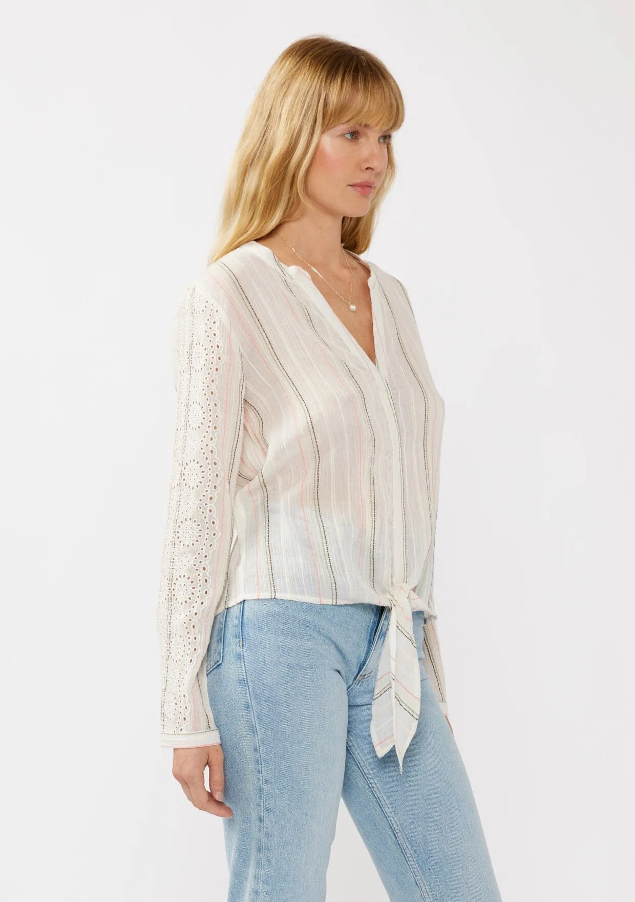 Jessie Striped Tie Front Top sold by lovestitch product image thumbnail 2