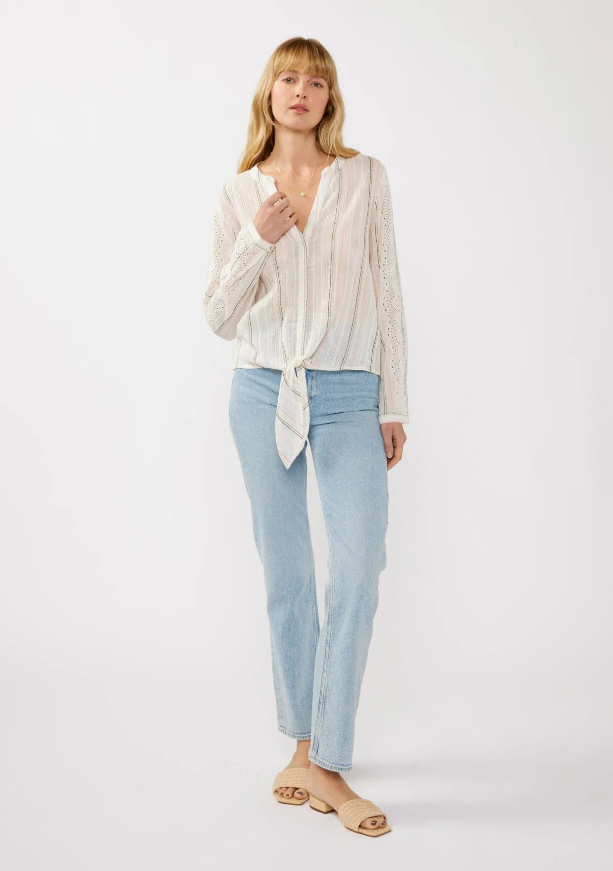 Jessie Striped Tie Front Top sold by lovestitch product image thumbnail 4