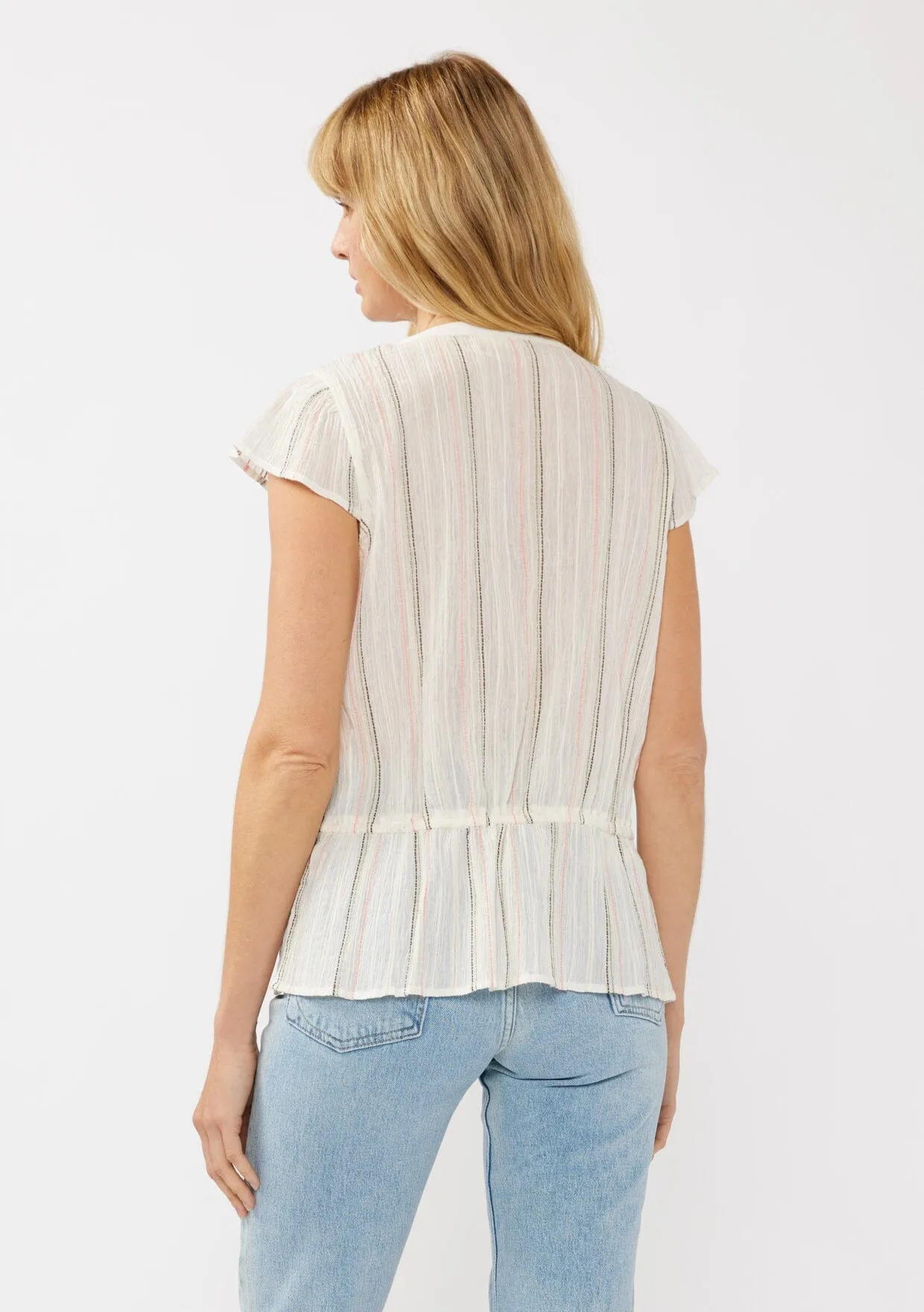Esme Striped Peplum Top sold by lovestitch product image thumbnail 4