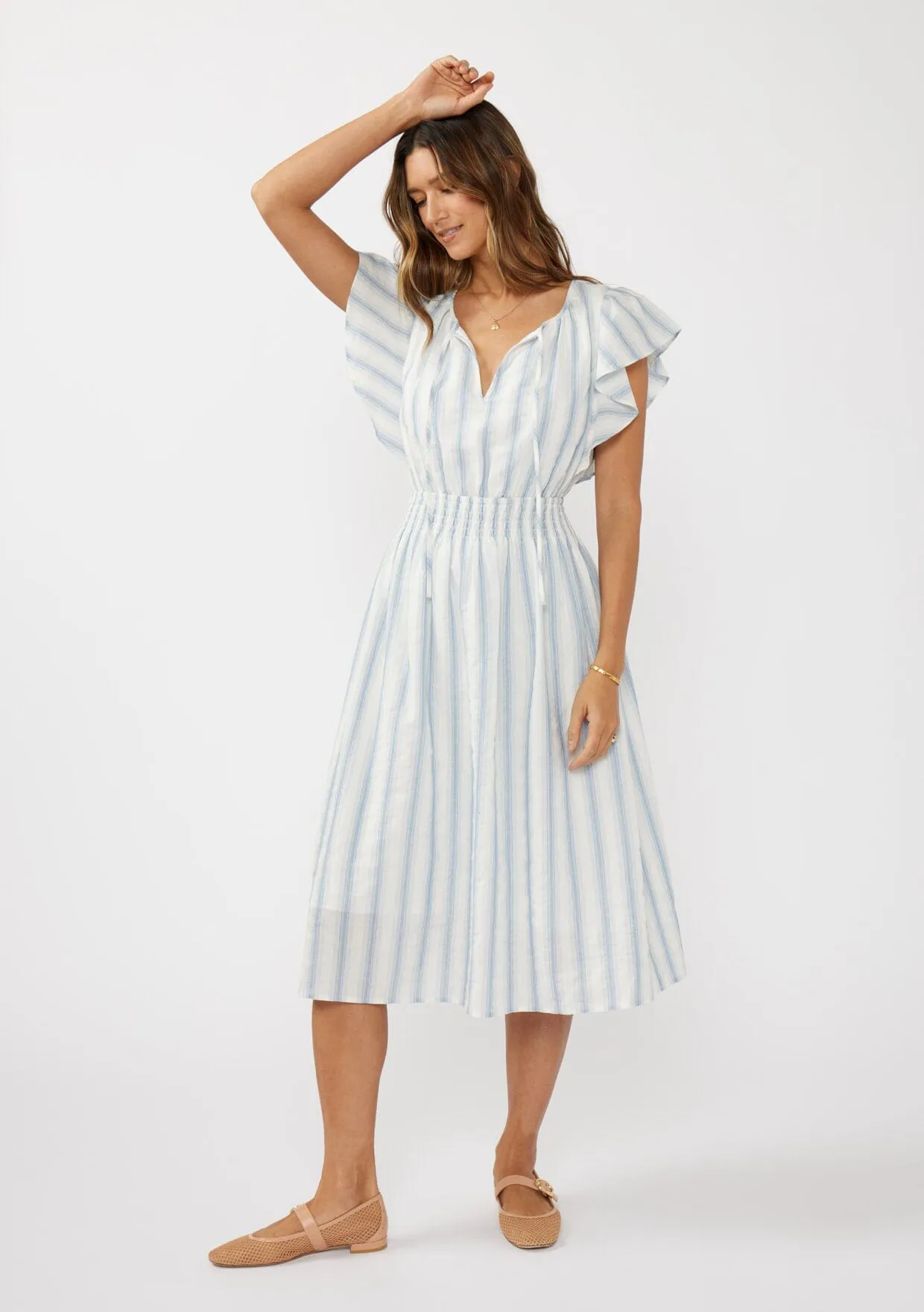 Georgia Striped Midi Dress sold by lovestitch product image thumbnail 5