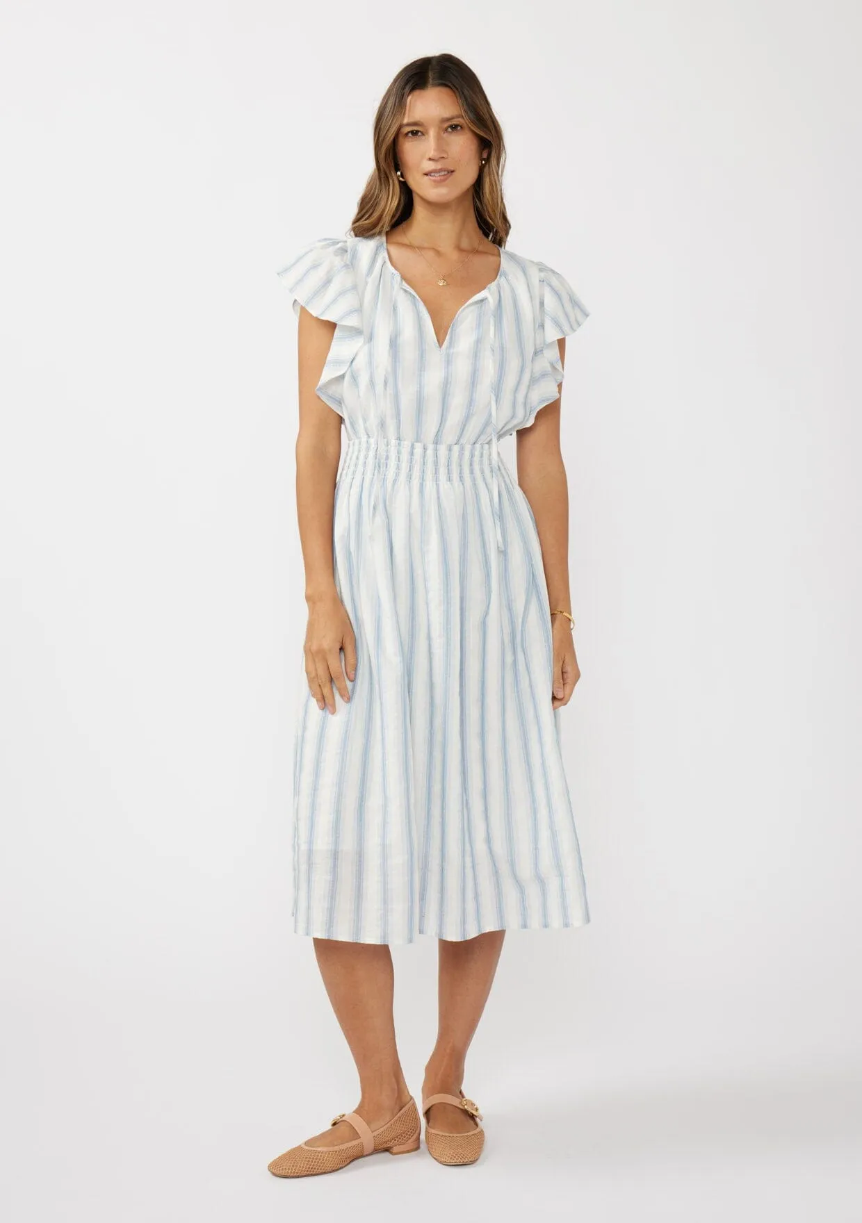Georgia Striped Midi Dress sold by lovestitch