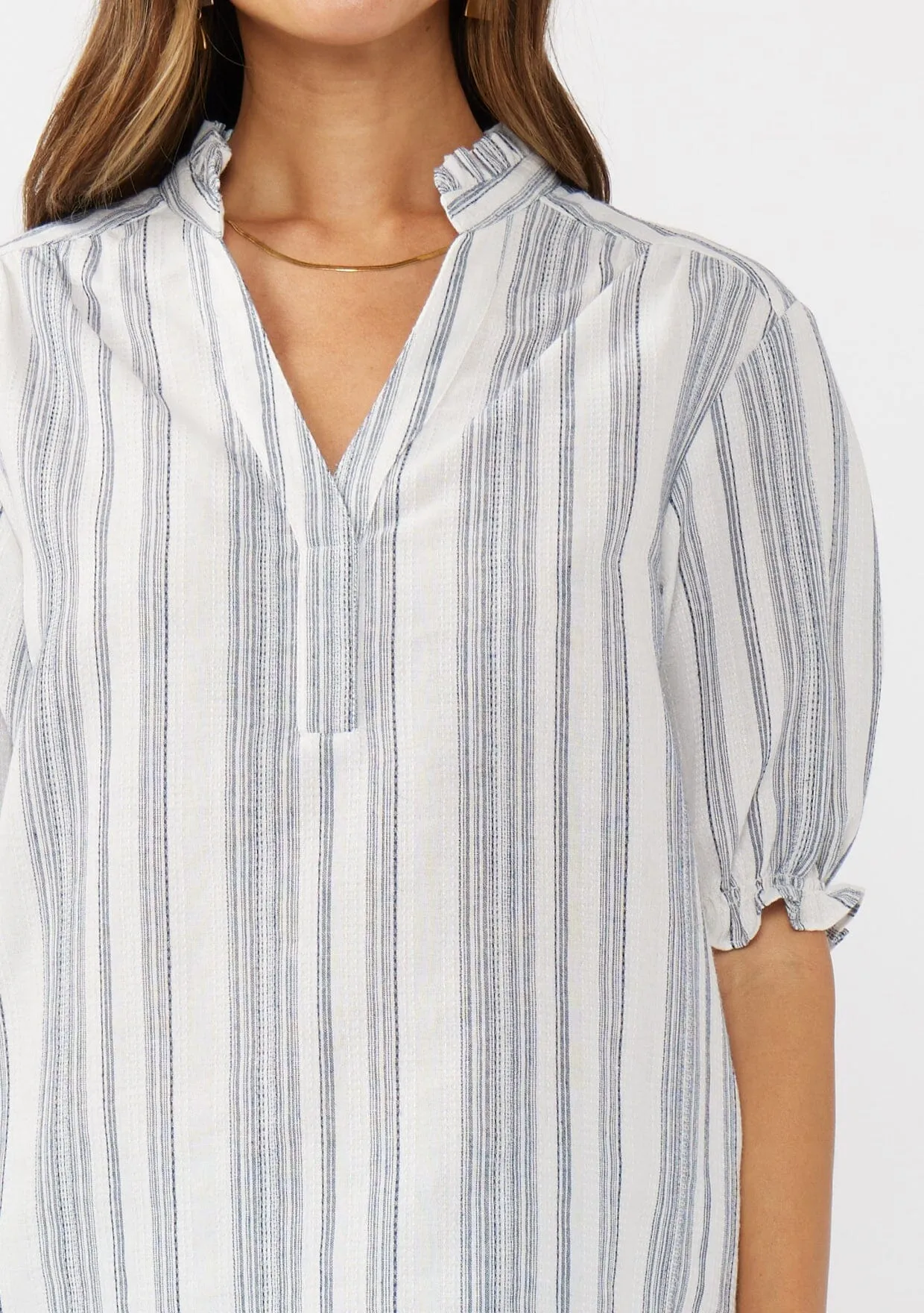 Fiora Striped Puff Sleeve Top sold by lovestitch product image thumbnail 4