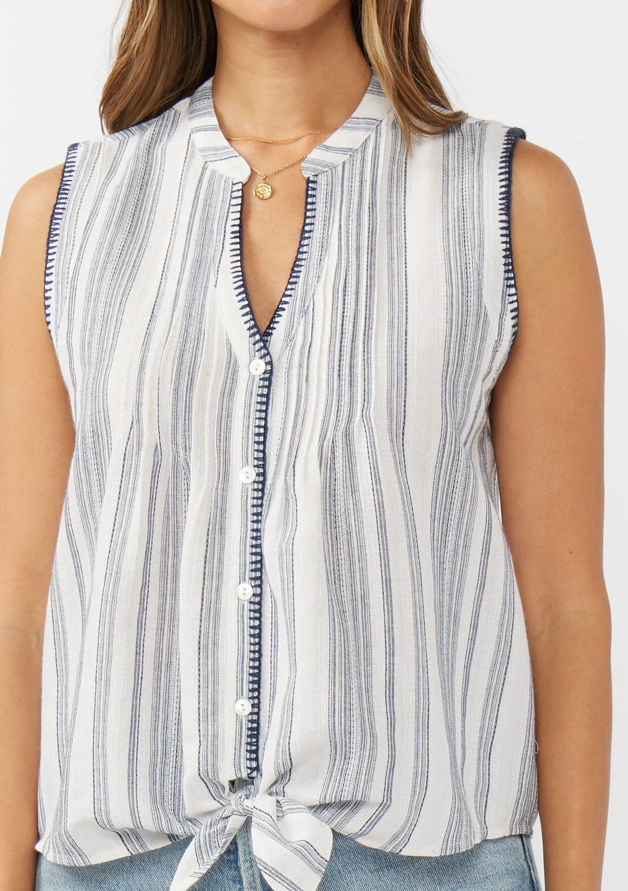 Faye Tie Front Tank Top sold by lovestitch product image thumbnail 4