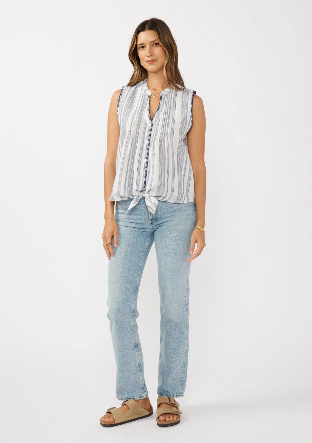 Faye Tie Front Tank Top sold by lovestitch product image thumbnail 5