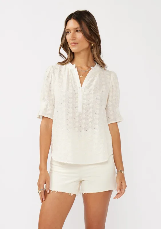 Lia Floral Embroidered Top sold by lovestitch