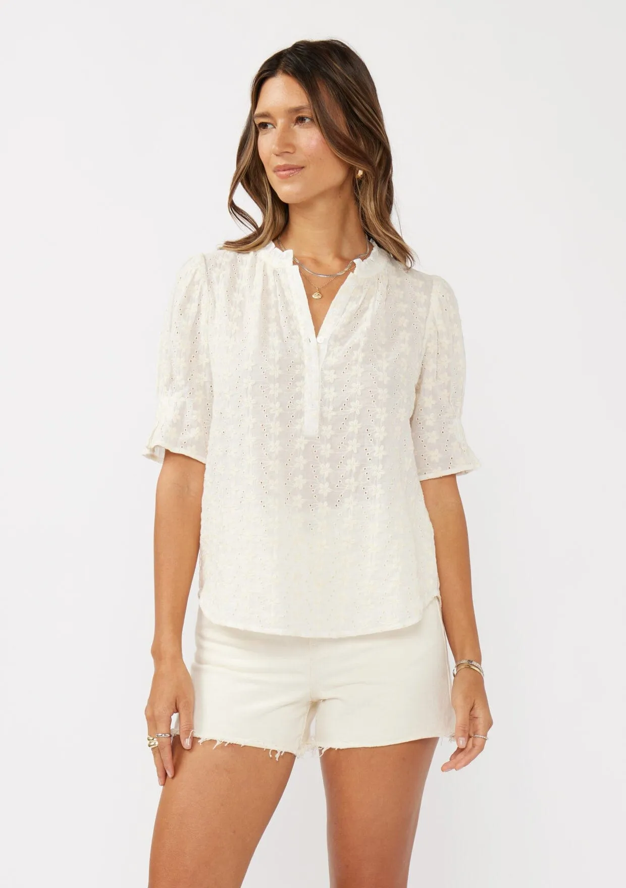 Lia Floral Embroidered Top sold by lovestitch