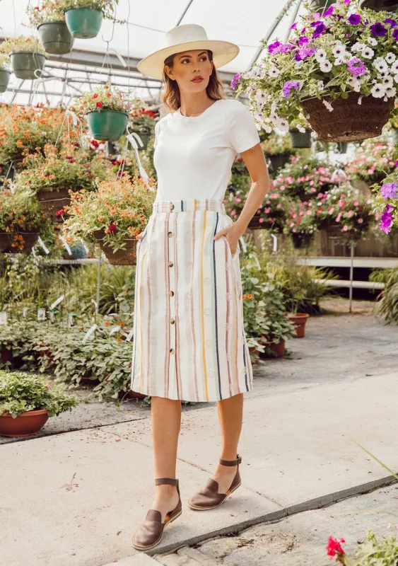 Roselyn Striped Skirt sold by lovestitch
