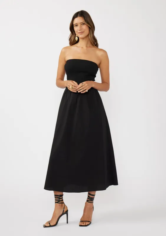 Mara Strapless Midi Dress sold by lovestitch
