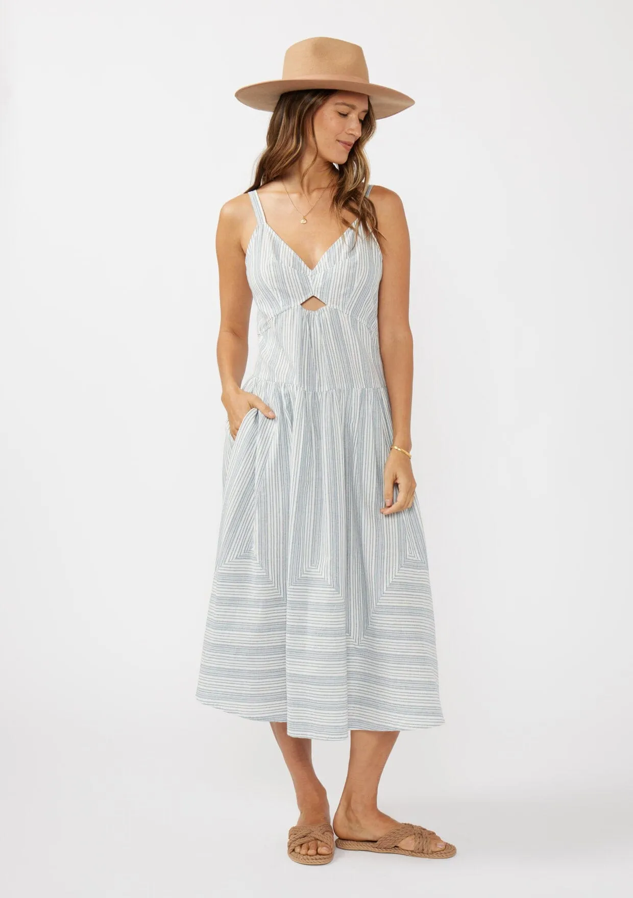 Nadia Striped Midi Dress sold by lovestitch product image thumbnail 4