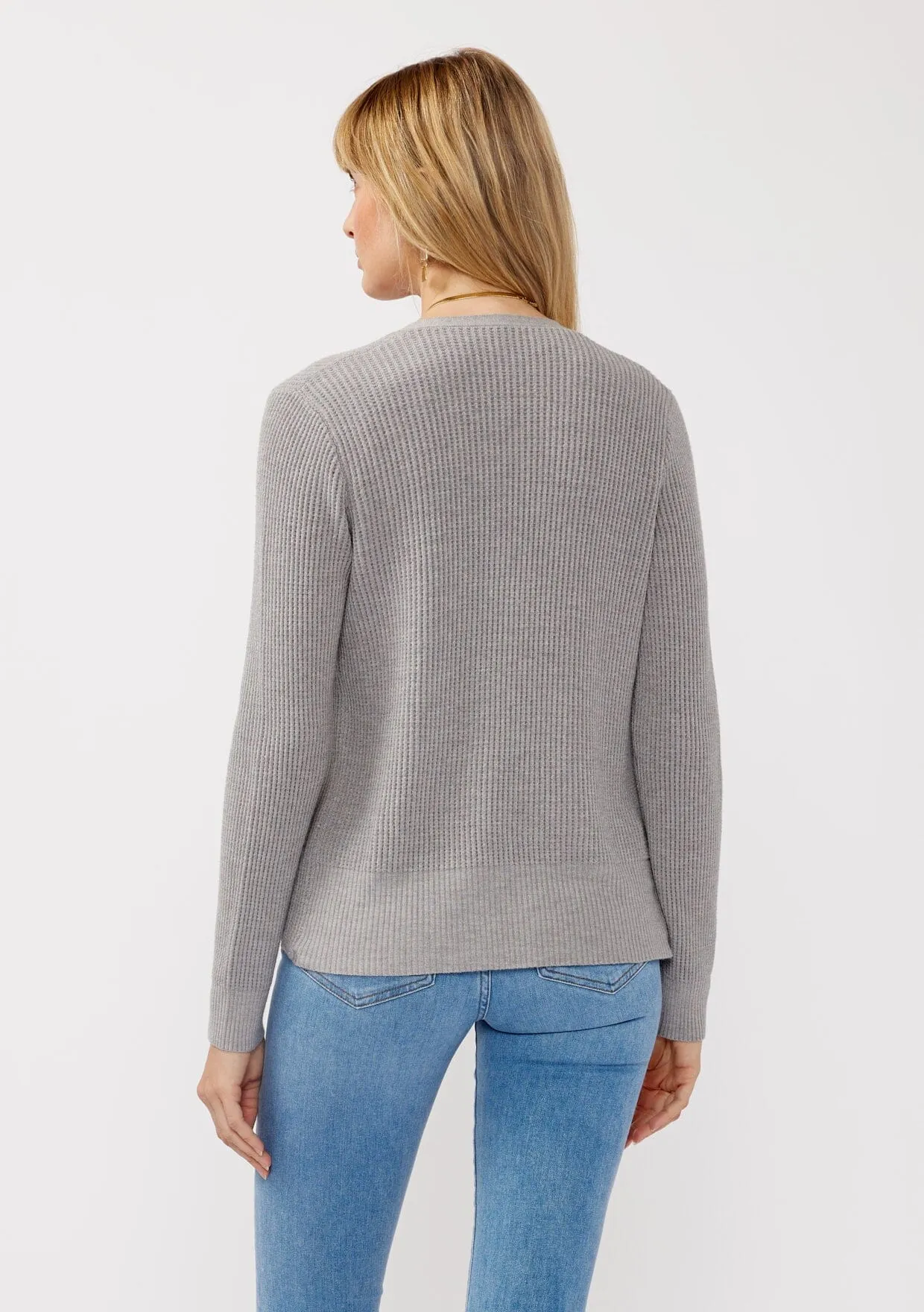Casey Waffle Knit Wrap Sweater sold by lovestitch product image thumbnail 3