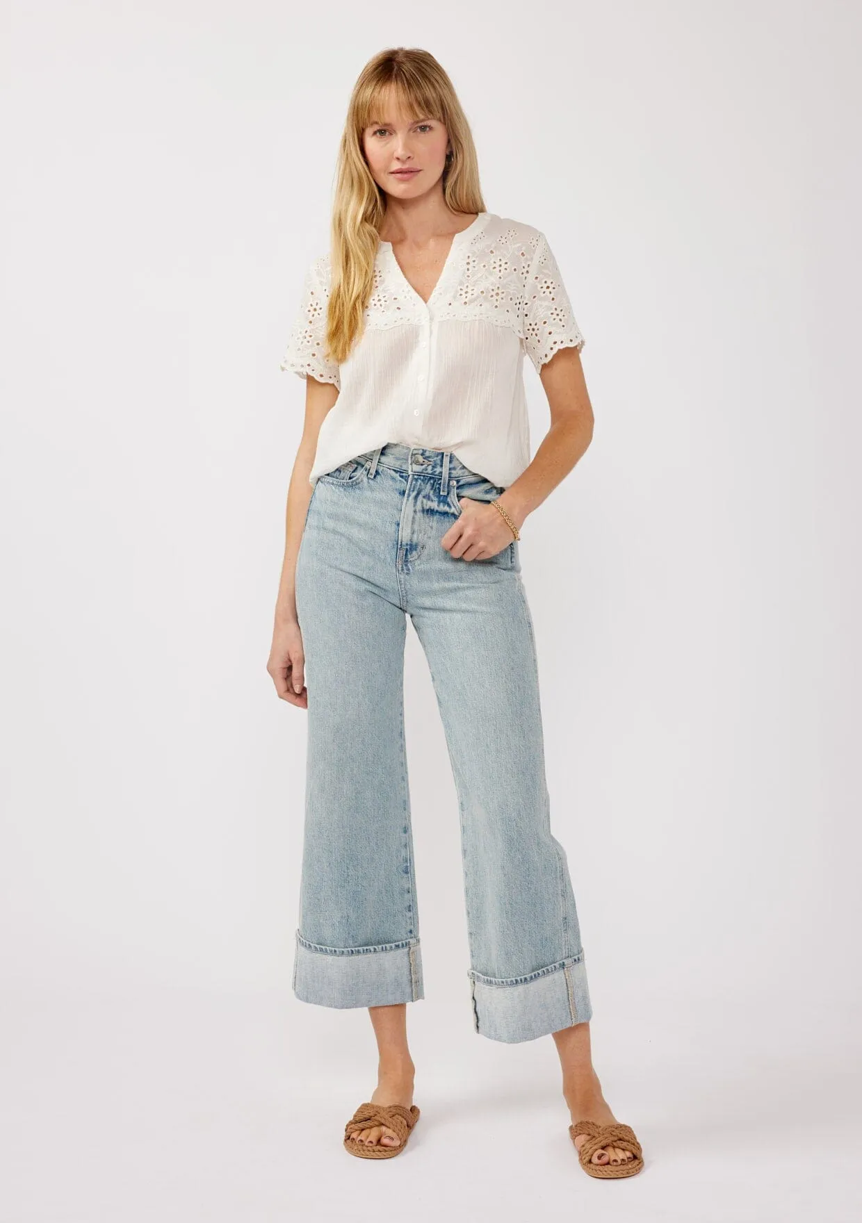 Levana Floral Eyelet Top sold by lovestitch product image thumbnail 2