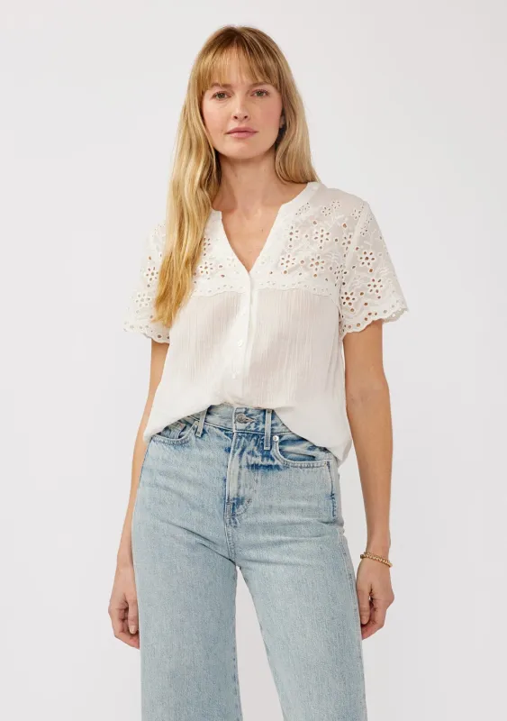 Levana Floral Eyelet Top sold by lovestitch