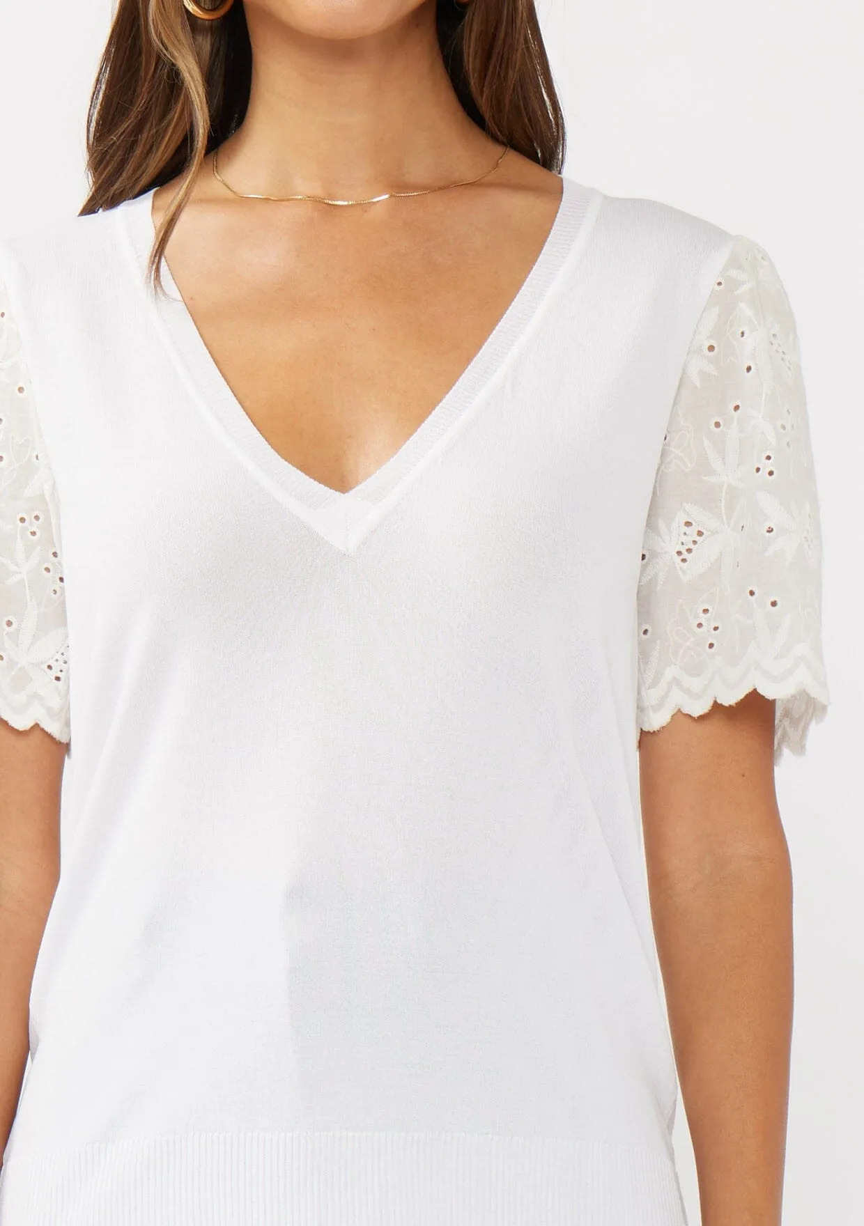 Grace Embroidered Eyelet Top sold by lovestitch product image thumbnail 4