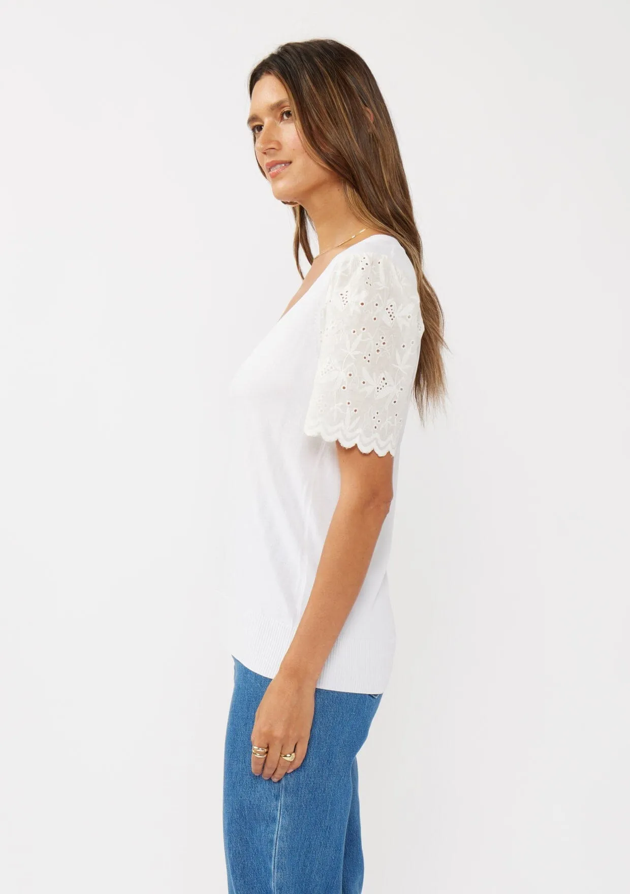 Grace Embroidered Eyelet Top sold by lovestitch product image thumbnail 2