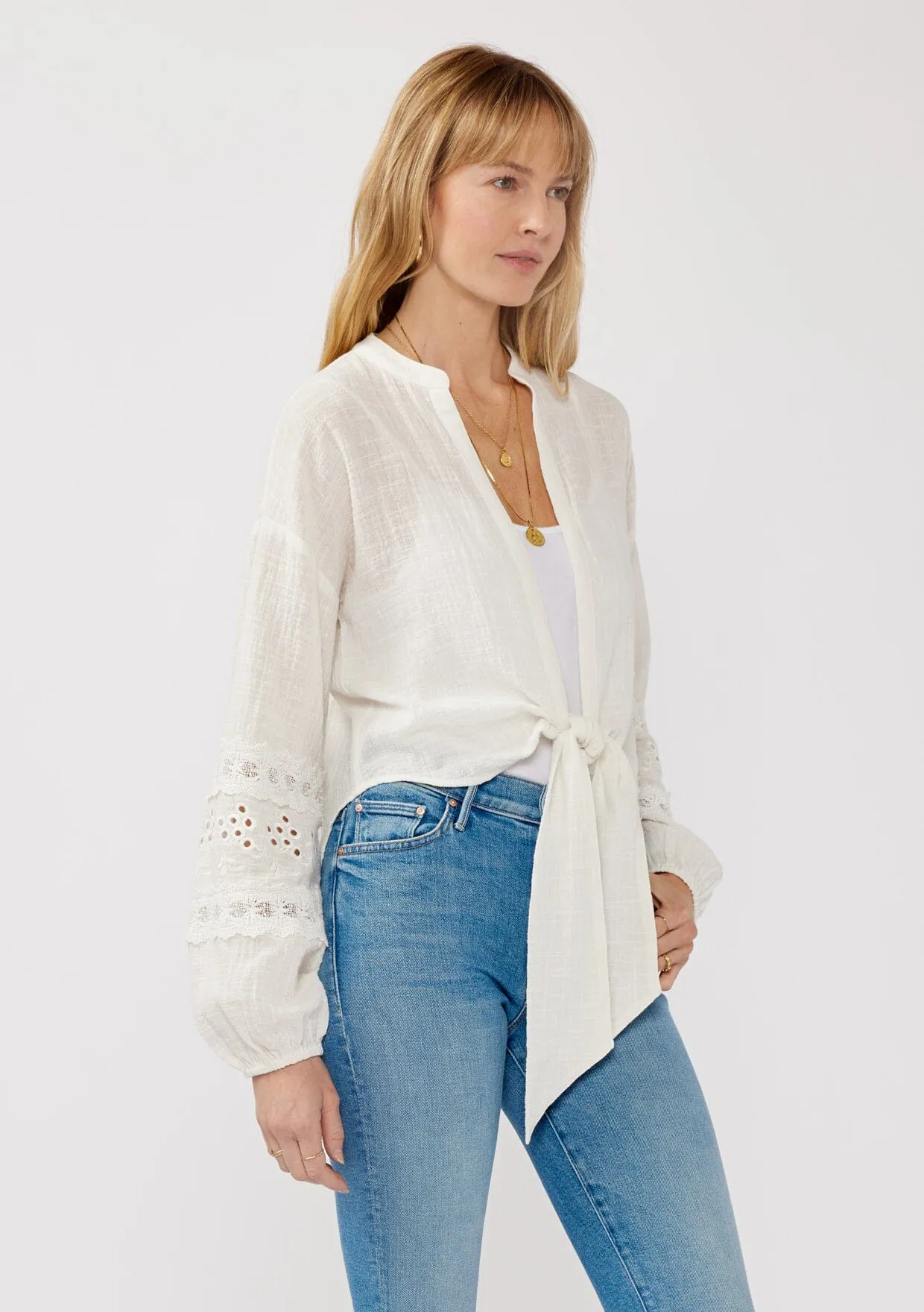 Gina Tie Front Blouse sold by lovestitch product image thumbnail 2