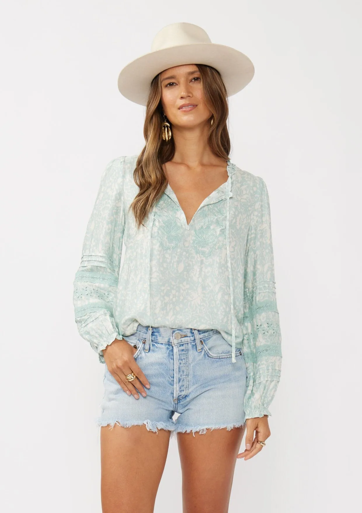 Tidal Flow Embroidered Blouse sold by lovestitch product image thumbnail 4