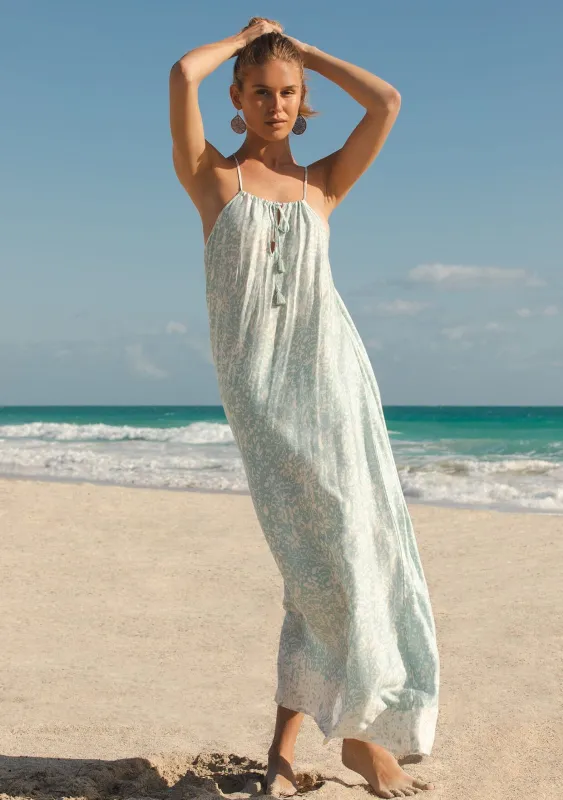 Tidal Flow Halter Maxi Dress sold by lovestitch