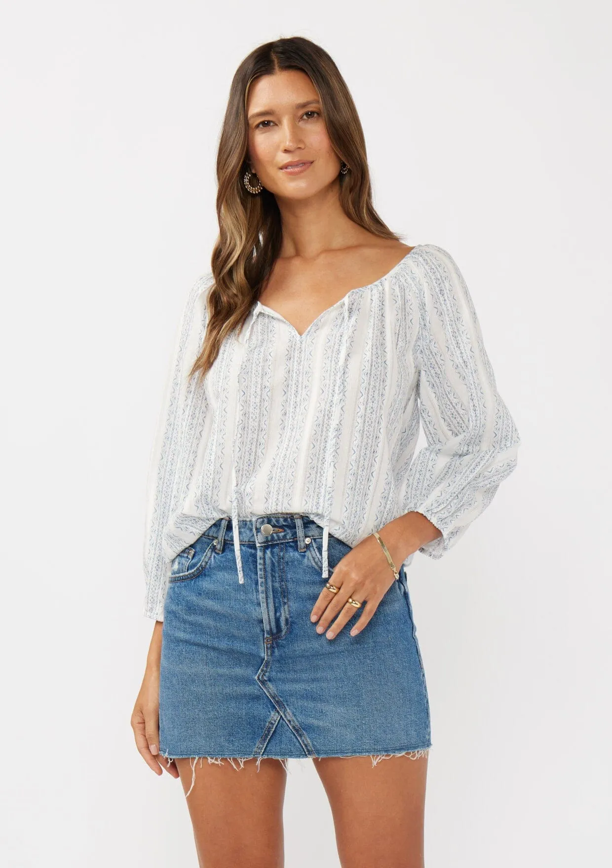 Kallie Striped Blouse sold by lovestitch