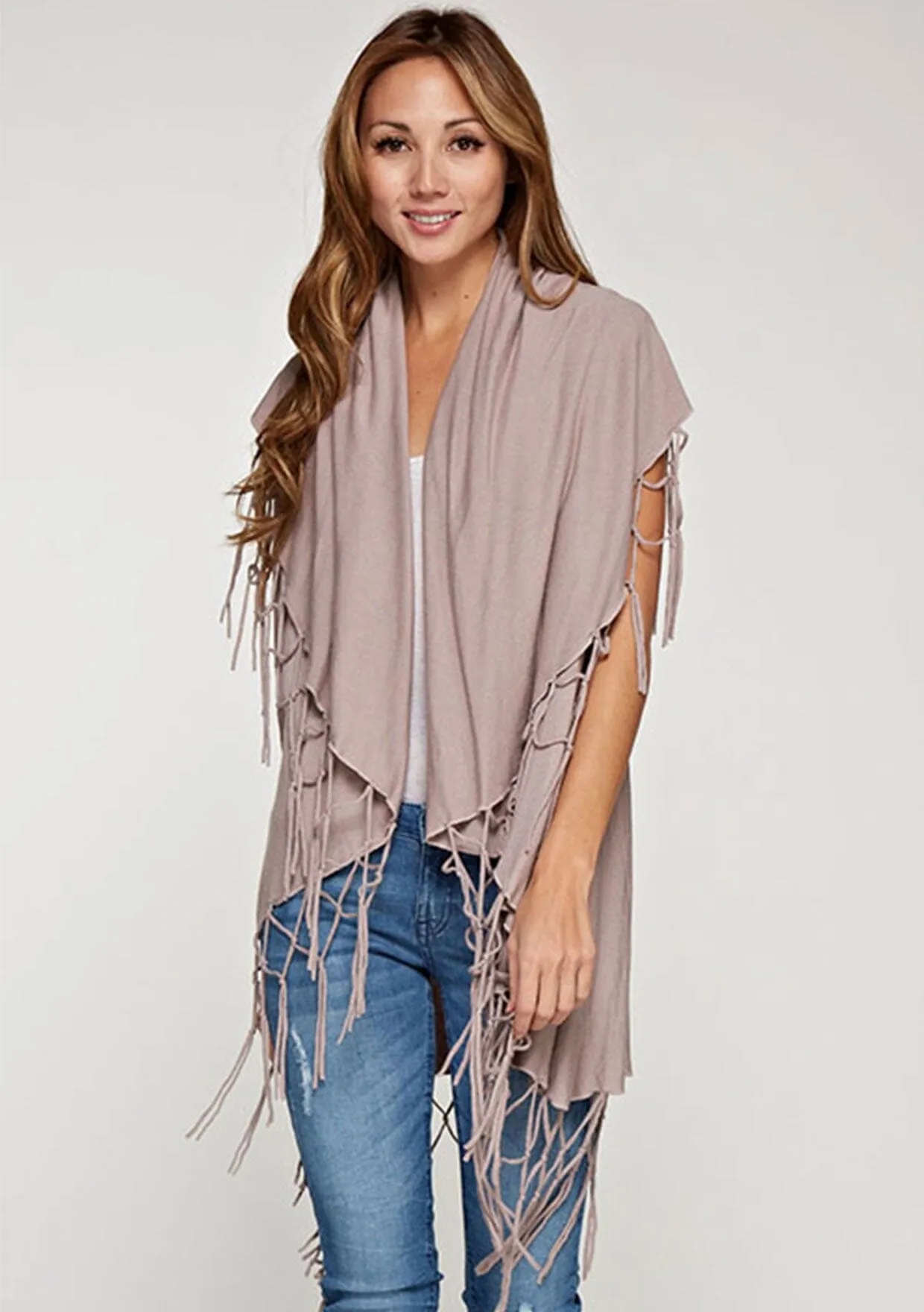 Wyatt Fringed Vest sold by lovestitch