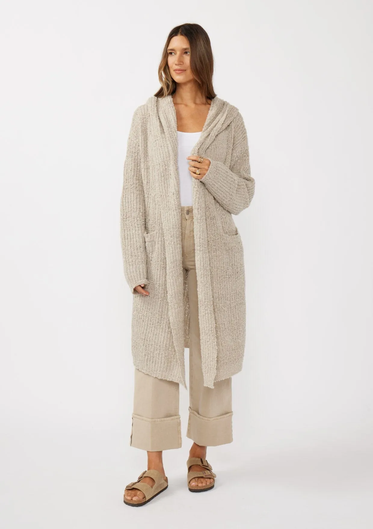 Lina Space Dye Hooded Cardigan sold by lovestitch