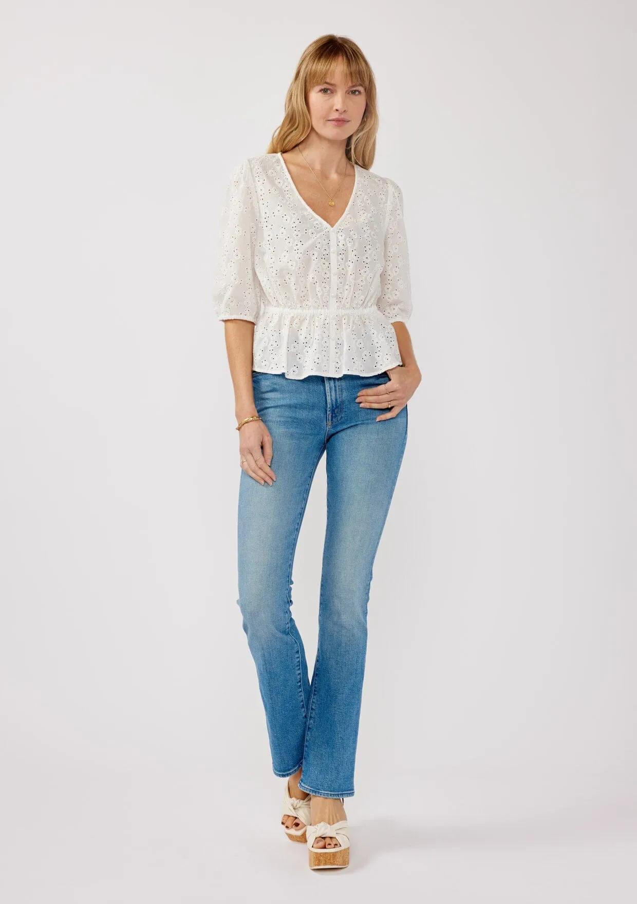 Penny Embroidered Peplum Top sold by lovestitch product image thumbnail 5