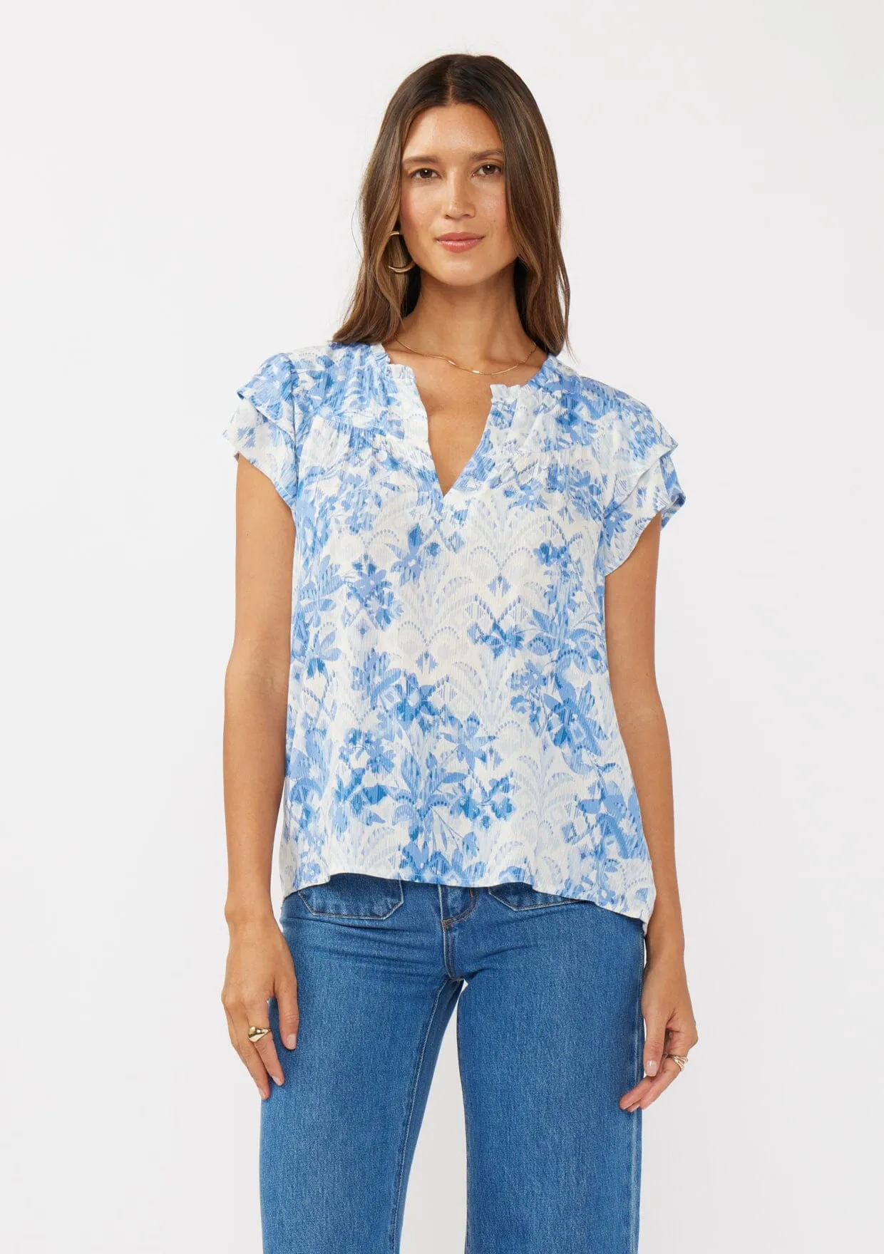 Beyond Moments Ruffle Top sold by lovestitch
