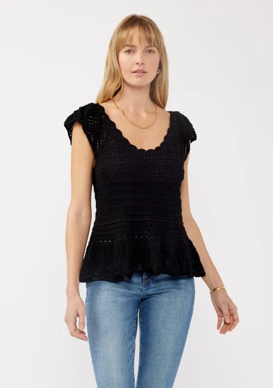 Nora Peplum Knit Top sold by lovestitch