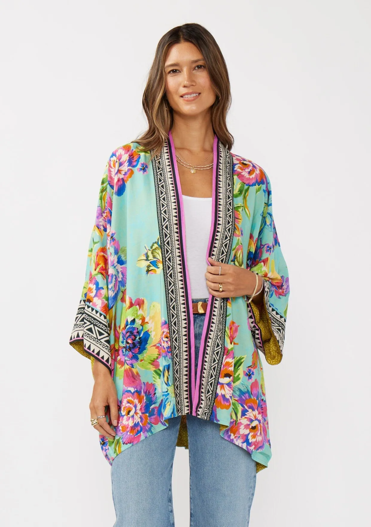 Belize Reversible Kimono sold by lovestitch