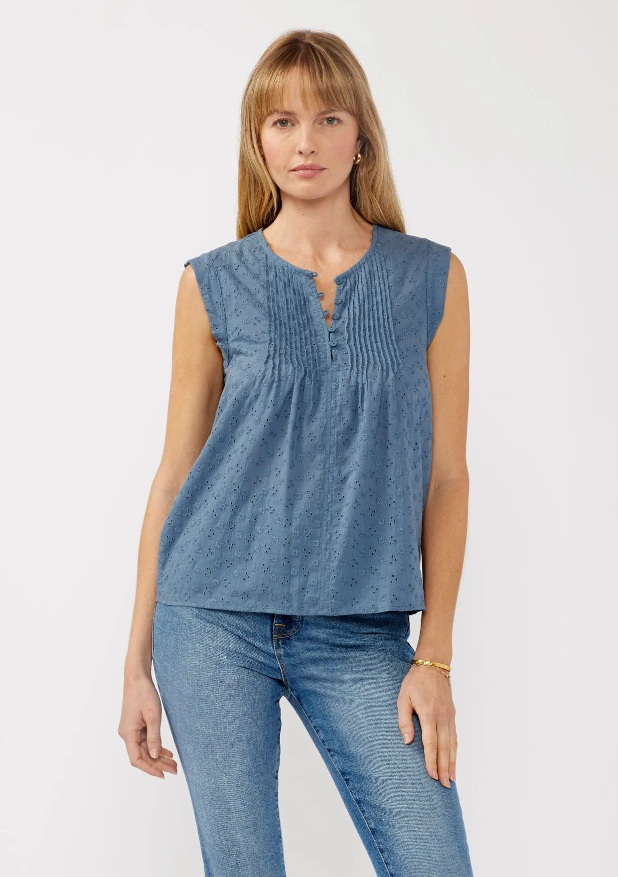 Jess Embroidered Tank Top sold by lovestitch