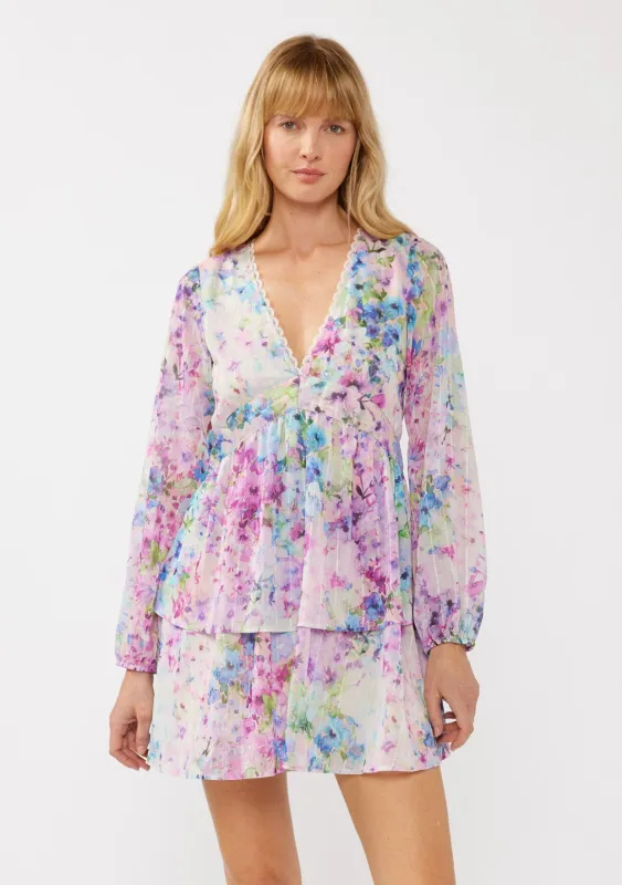 Floral Muse Tiered Mini Dress sold by lovestitch