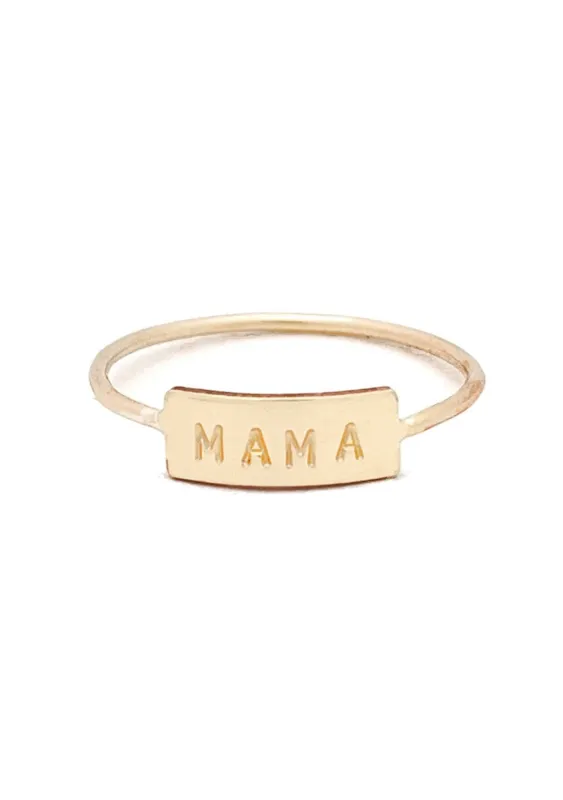 The Barberry & Lace Mama Bar Ring sold by lovestitch