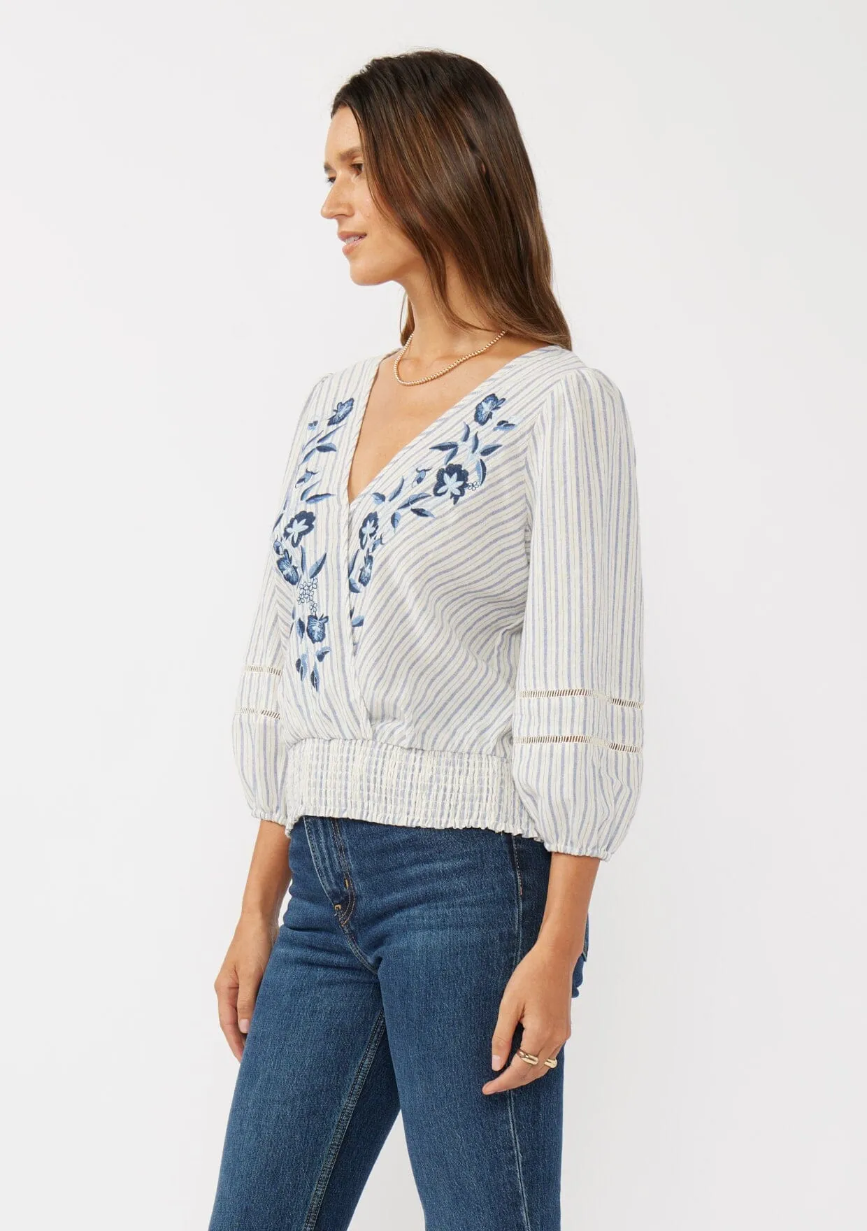 Brisa Floral Striped Blouse sold by lovestitch product image thumbnail 2