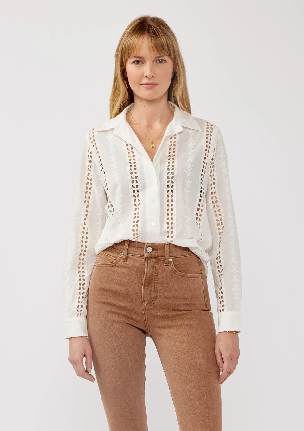 Beachfront Eyelet Shirt sold by lovestitch