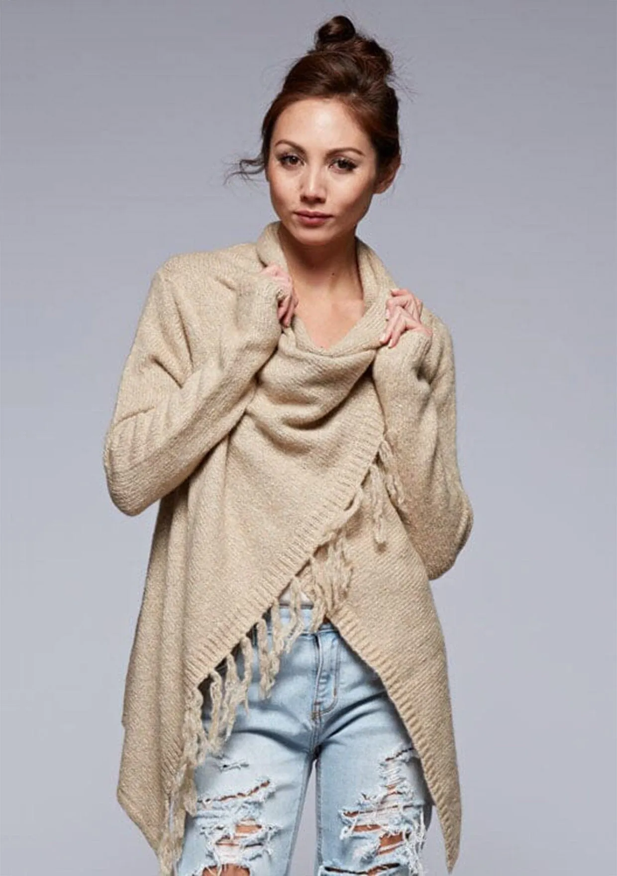 Cassia Fringe Sweater sold by lovestitch