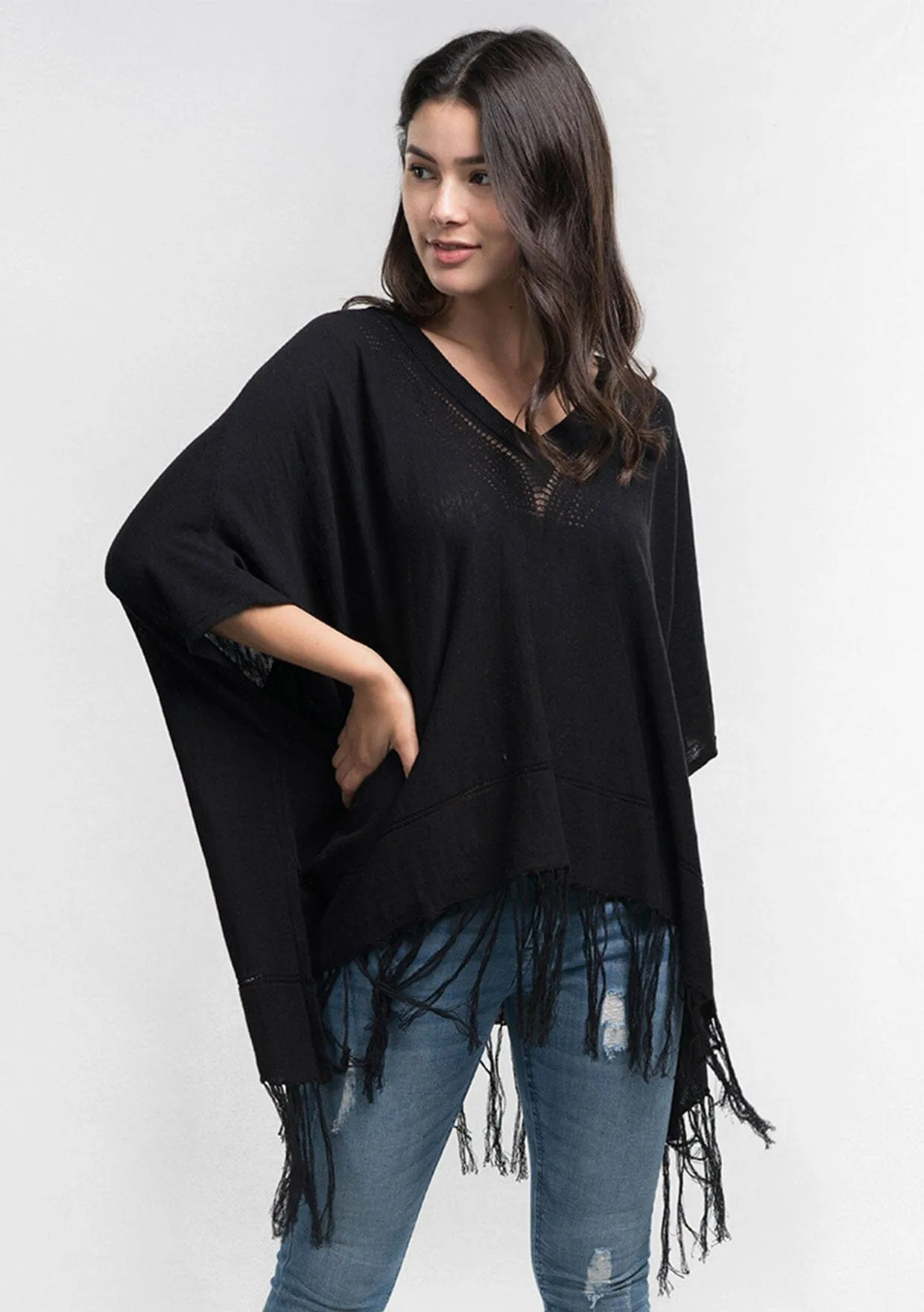 Vera Poncho Sweater sold by lovestitch