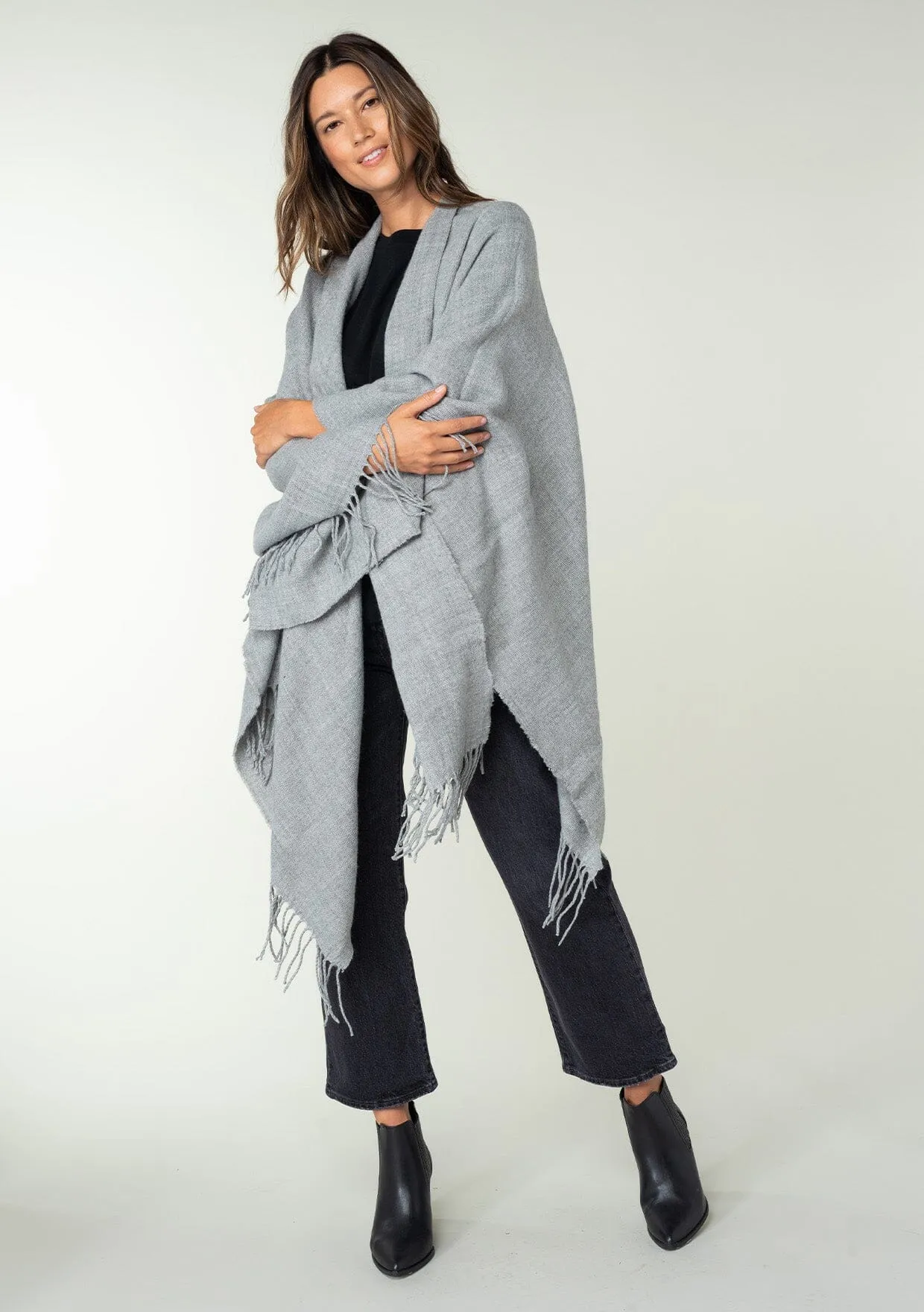 Sara Twill Blanket Poncho sold by lovestitch product image thumbnail 4