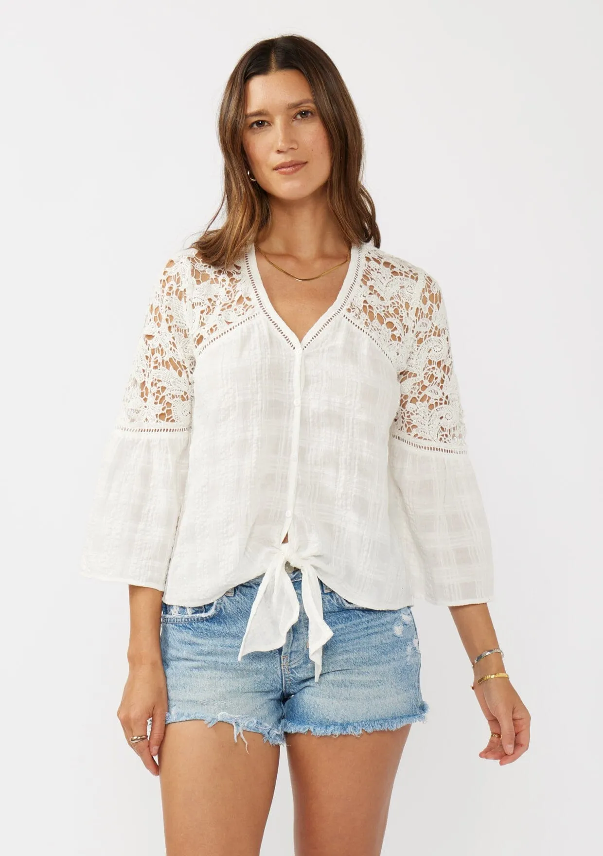 Breezy Bay Tie Front Top sold by lovestitch